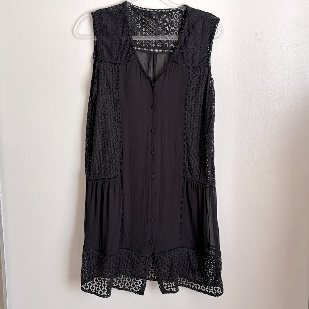 All Saints Swimwear - Button Up Lace Inlay